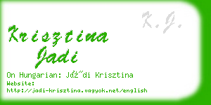 krisztina jadi business card